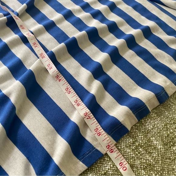 Matilda Jane Blue White The Road Ahead Striped Jersey Maxi Short Sleeve Dress - Picture 16 of 16